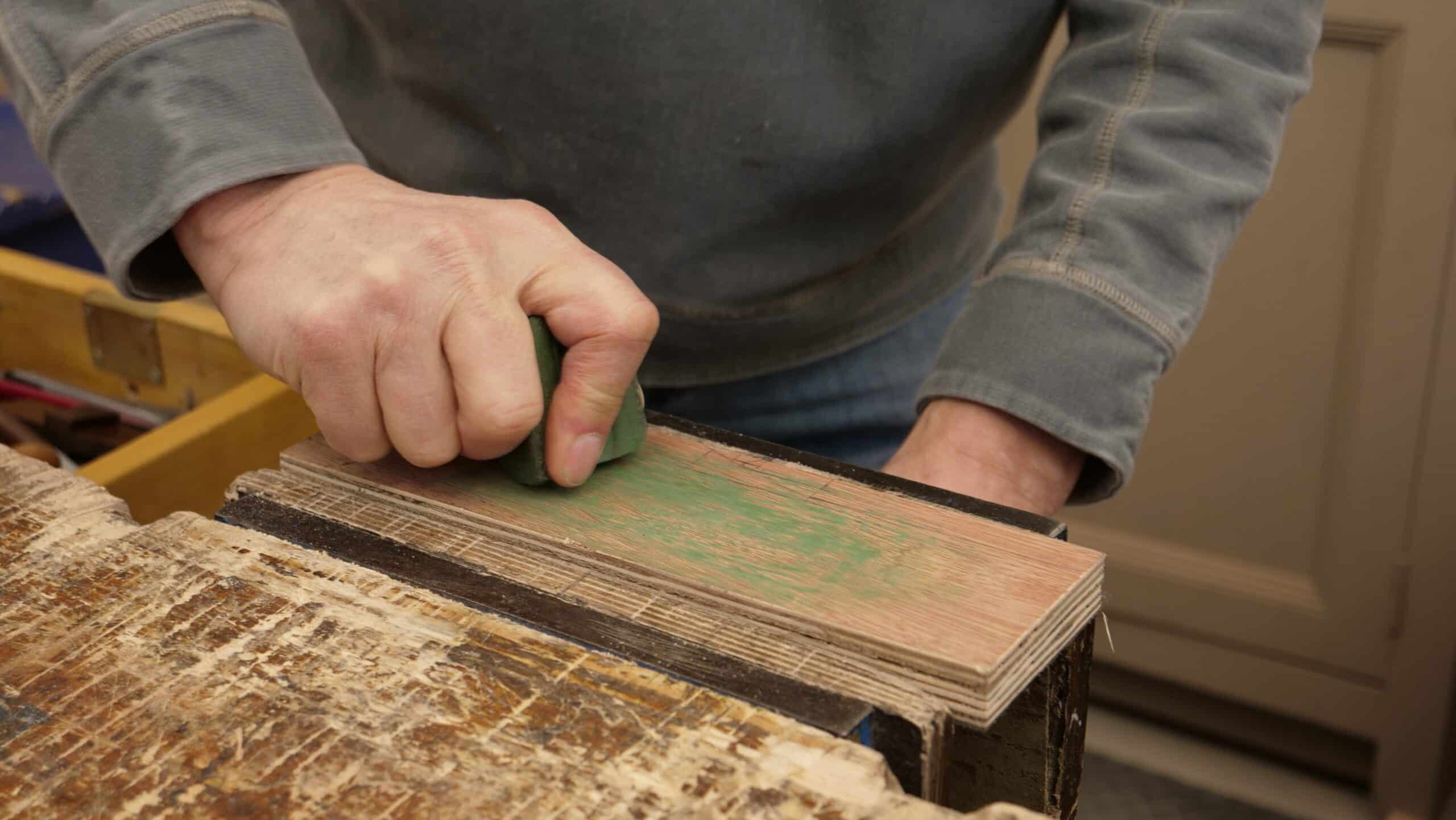 Preparing Wooden Side of the Strop
