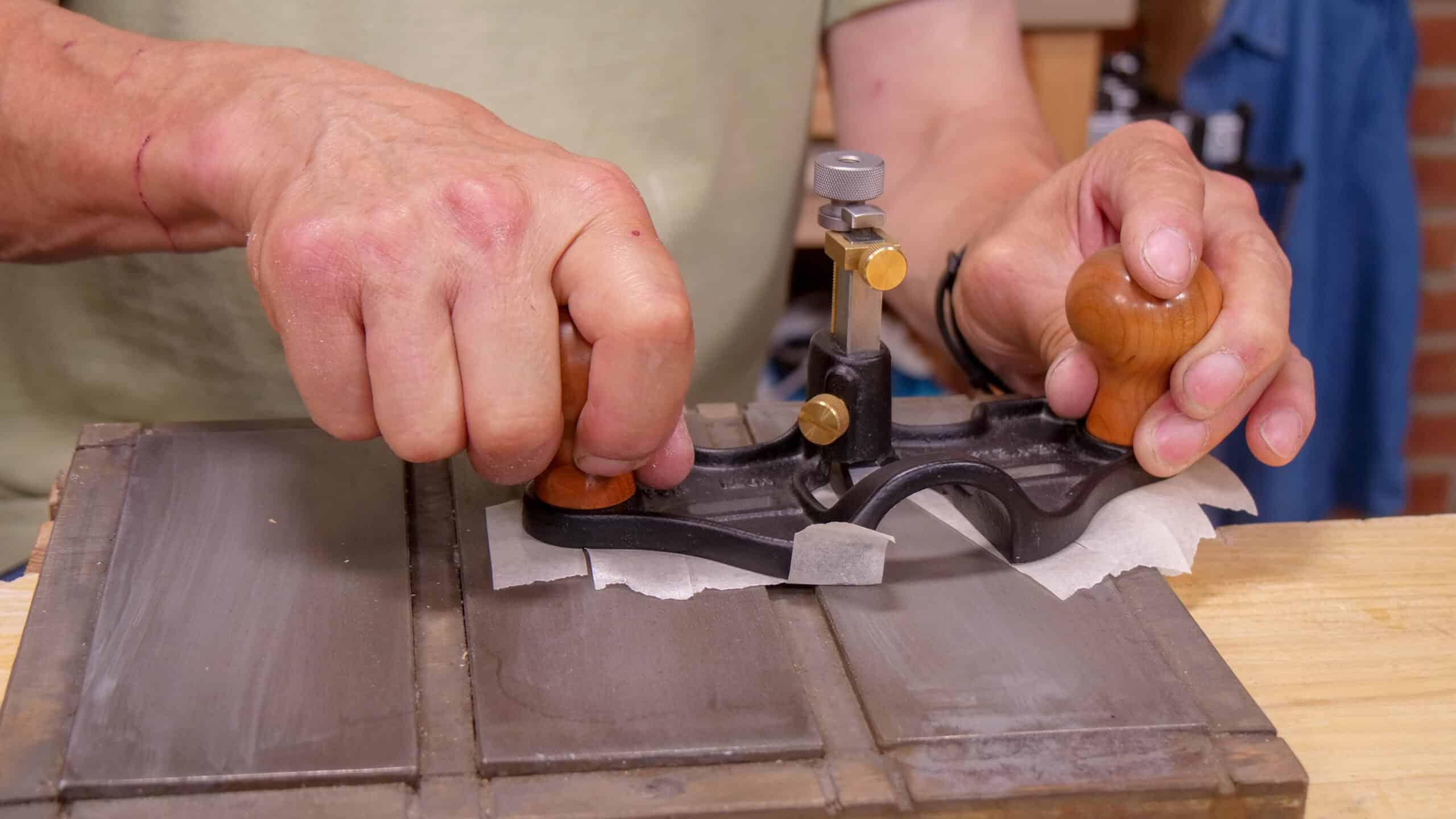 Sharpening a Router Plane
